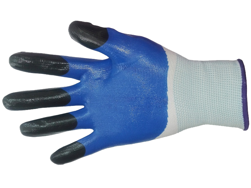 Перчатки антистатические с резиновым покрытием пальцев, размер M